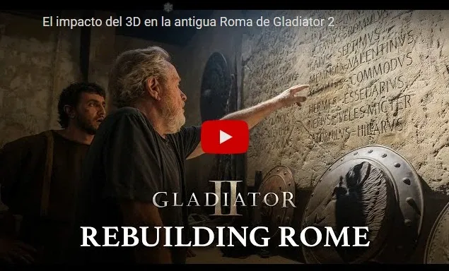 La importancia del 3D en las batallas y la Roma antigua de Gladiator 2