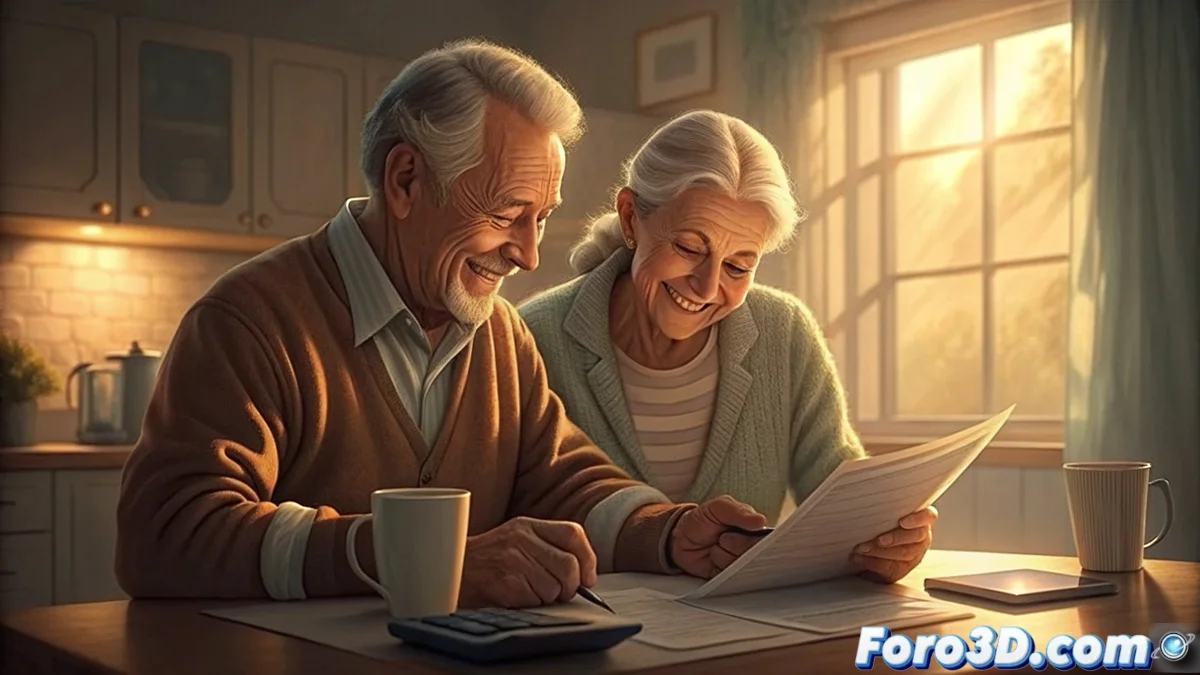 Gráfico comparativo mostrando la evolución de las pensiones medias y máximas en España con proyecciones para 2026, incluyendo diferentes categorías de prestaciones.