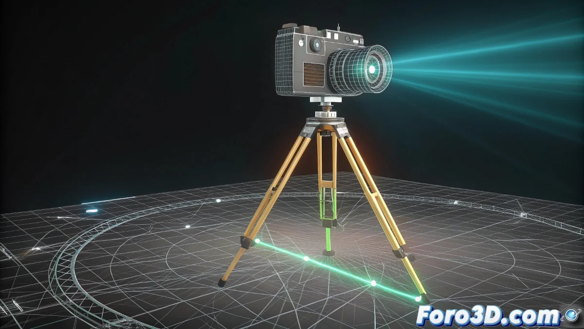 Interfaz de 3ds Max mostrando panel Create con opción AutoGrid activada y cámaras creadas correctamente en superficie de objeto, no en centro de malla.