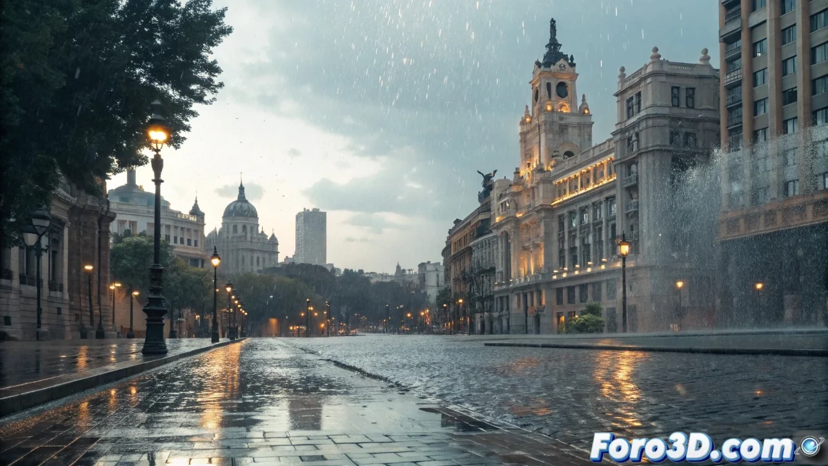 Mapa de precipitaciones de la Comunidad de Madrid mostrando acumulados superiores a la media con embalses en primer plano