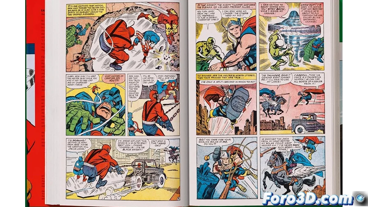 Portada de Avengers 1963-1965 Volume 1 mostrando a los Vengadores originales en pose heroica clásica con el arte característico de Jack Kirby y colores vibrantes de la época.