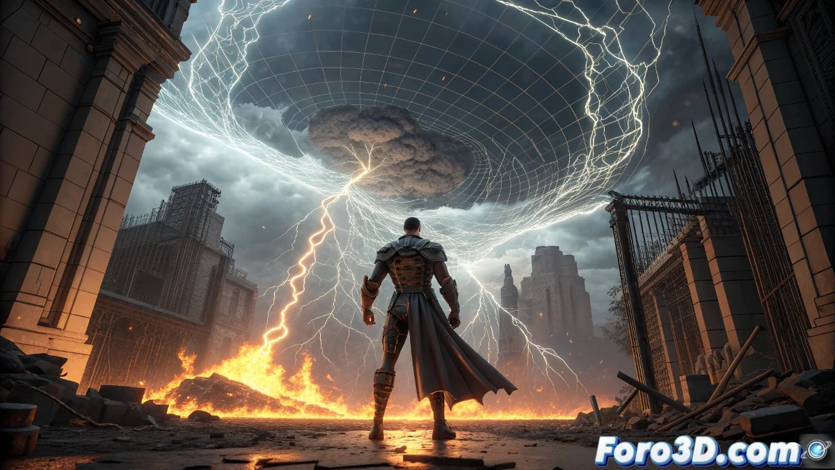 Imagen conceptual de Diablo 4 mostrando ambiente oscuro gótico, personajes en combate y elementos de interfaz que reflejan la herencia de la saga con gráficos modernos.