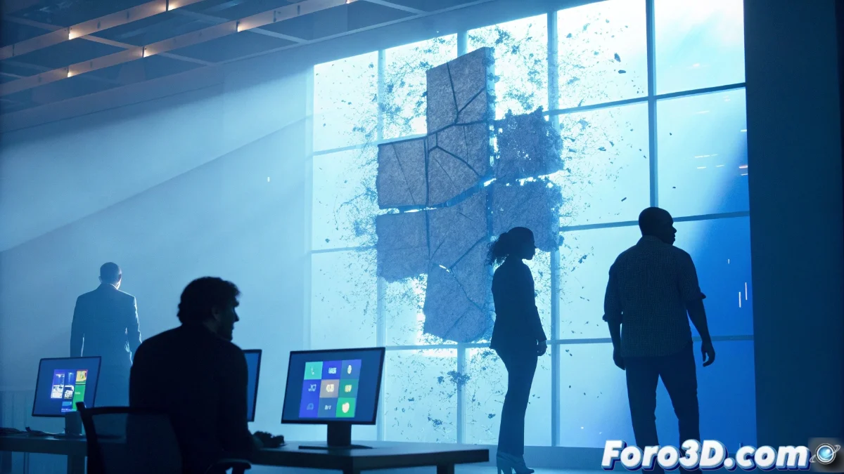 Captura de pantalla de Windows 11 mostrando el nuevo menú inicio junto a comentarios negativos en redes sociales