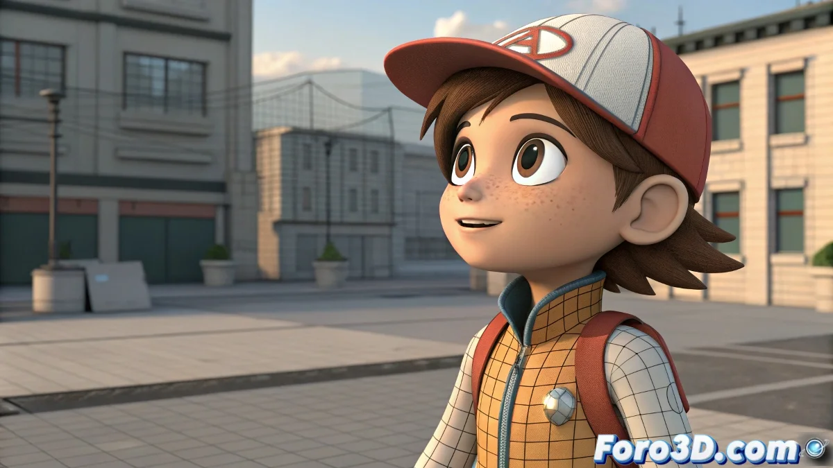 Captura de 3ds Max mostrando un personaje animado vinculado a un Dummy, con ventanas de Animation Layers y Position List Controller visibles