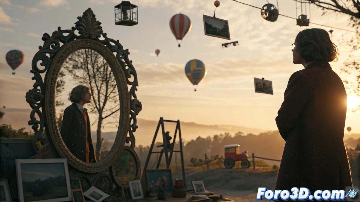 Cerebro humano con conexiones neuronales iluminadas en colores cálidos, mostrando actividad en el hipocampo y amígdala mientras emergen recuerdos visuales como fotografías antiguas y símbolos musicales