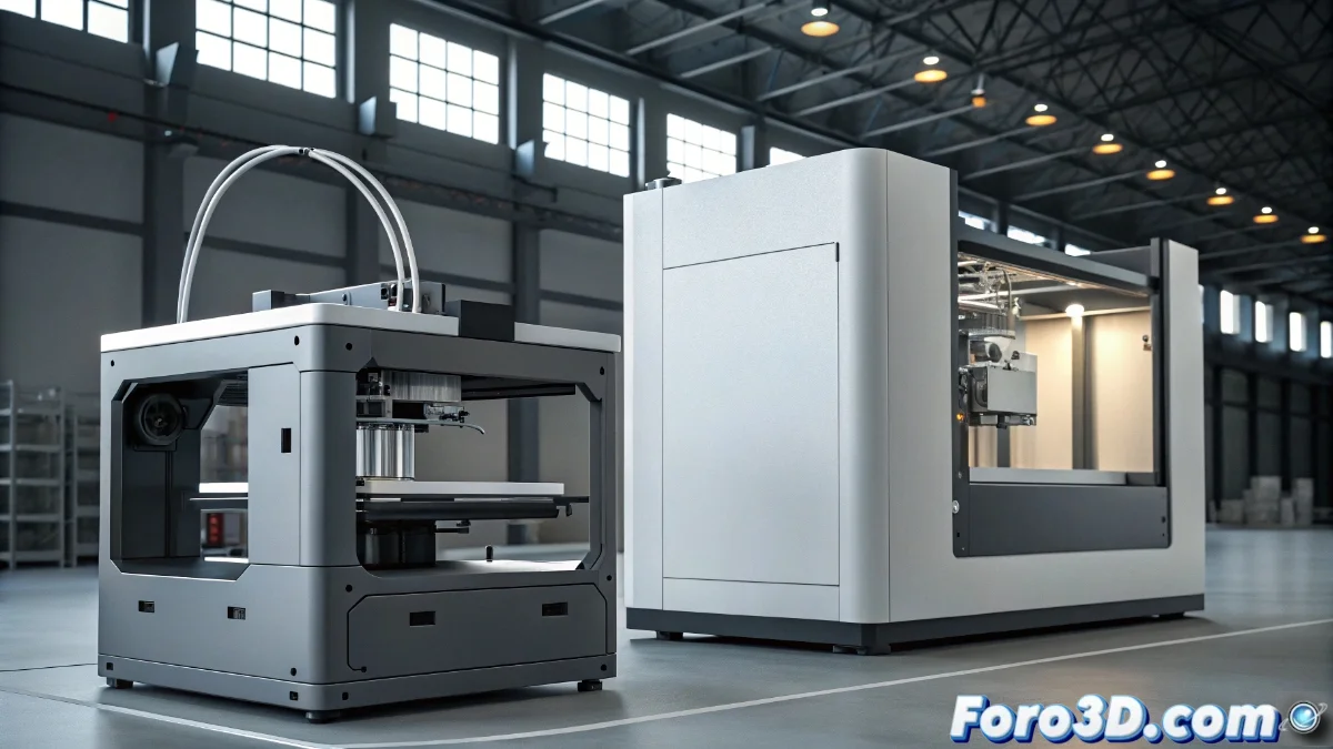 Impresora 3D industrial PioCreat en funcionamiento dentro de un entorno de fabricación especializada, mostrando detalles de precisión y componentes técnicos avanzados