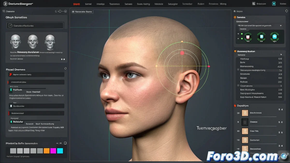 Interfaz de Transmographier en 3ds Max preparando morph targets faciales