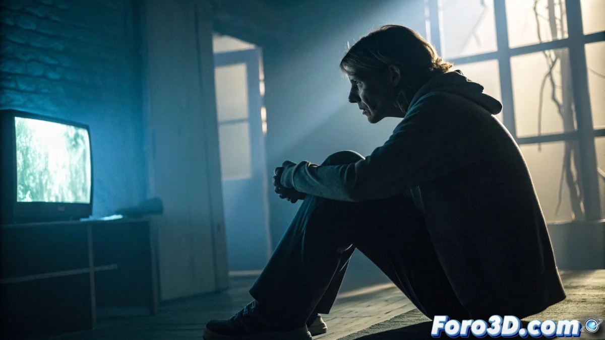 Ilustración conceptual del cerebro humano mostrando actividad en corteza prefrontal y amígdala, con conexiones neuronales resaltadas en colores cálidos y fríos que representan emociones conflictivas