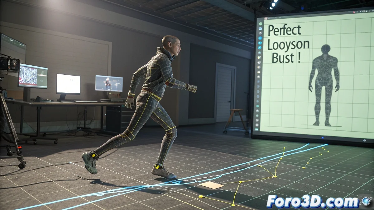 Interfaz de 3ds Max mostrando el Motion Panel y el Workbench de Biped con ajustes de trayectoria para pies