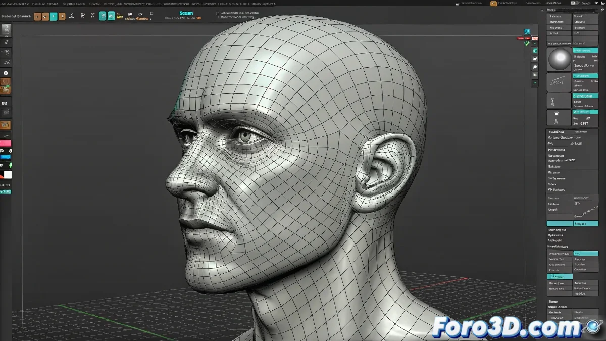 Comparación en 3ds Max entre una cabeza correctamente importada y otra con problemas de transformación al aplicar Morpher.