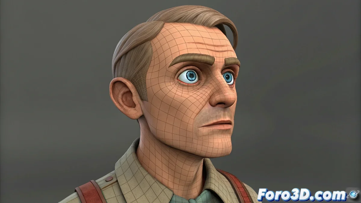 Ojos de personaje en 3ds Max siguiendo un objetivo mientras mantienen el eje de rotación alineado