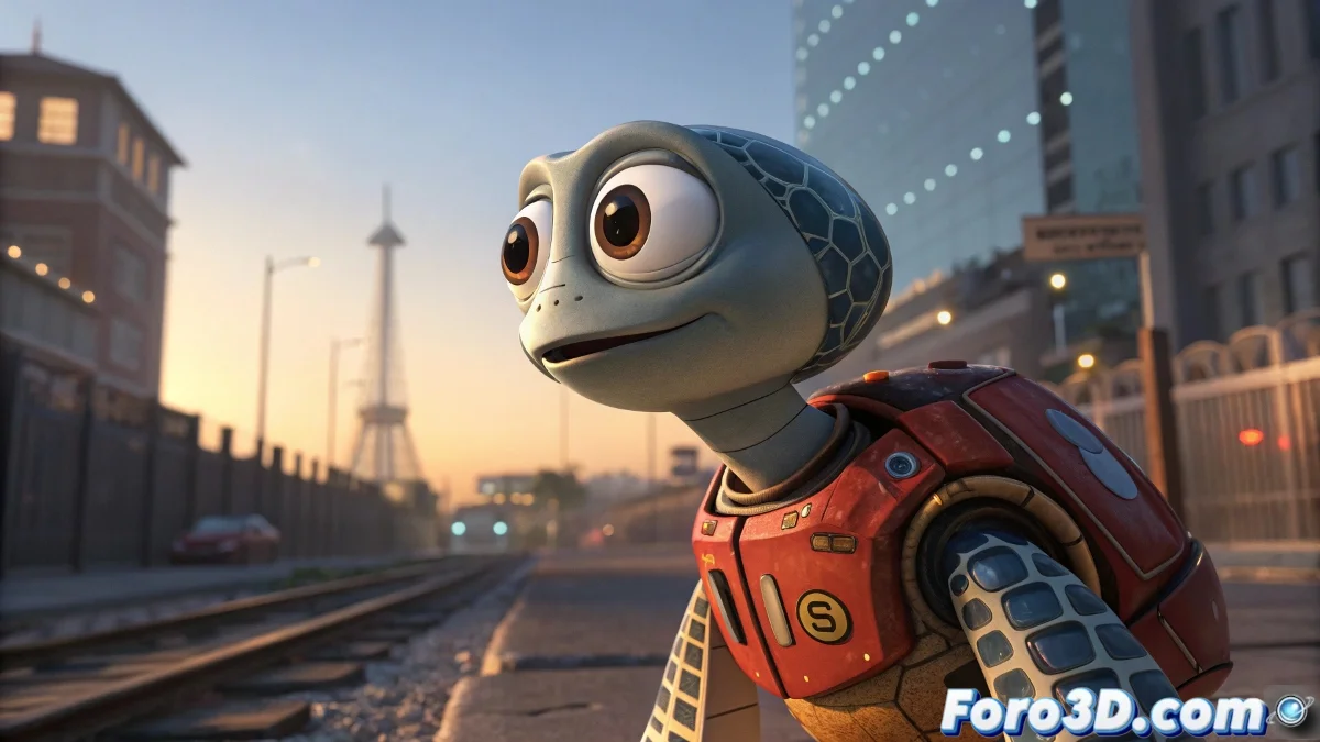 Interfaz de RenderMan 27 mostrando una escena compleja con iluminacion avanzada y materiales volumetricos renderizados en tiempo real.