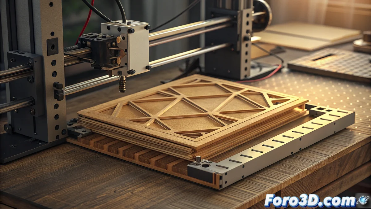 Cabezal de impresora 3D Bamboo con cubierta frontal desmontada mostrando mecanismos de sujeción