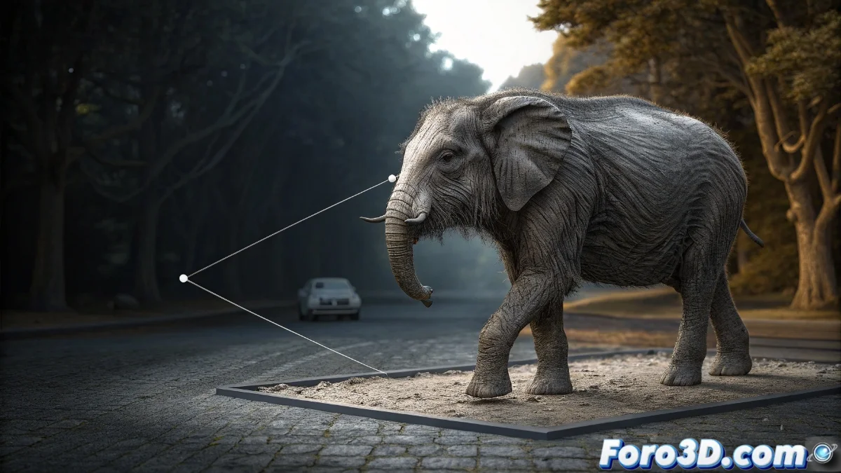 Vista en perspectiva 3D de una malla plana transformada en un objeto sólido con grosor uniforme usando el modificador Solidify en Blender, mostrando las opciones de configuración en el panel de propiedades.