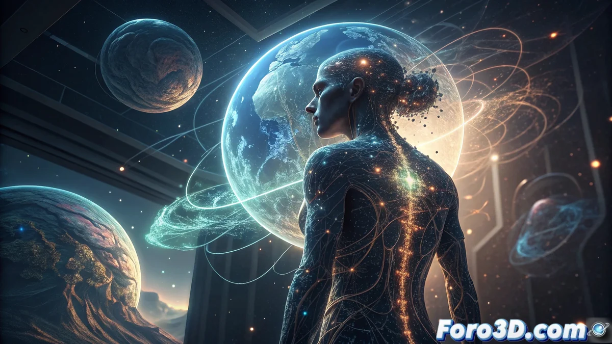 Portada del libro Vida 3.0 con un cerebro humano fusionado con circuitos electrónicos sobre un fondo cósmico, simbolizando la convergencia entre biología e inteligencia artificial.