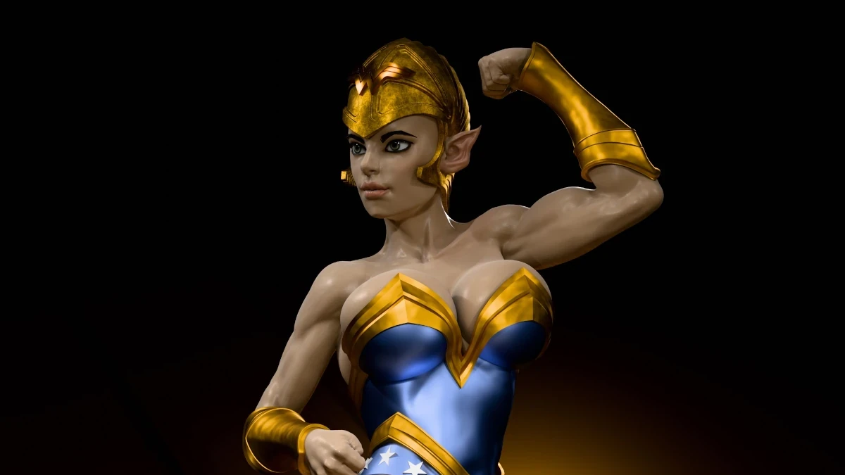 Elf Wonder Woman: Un Proyecto Impresionante de Fantasía y Detalle Artístico