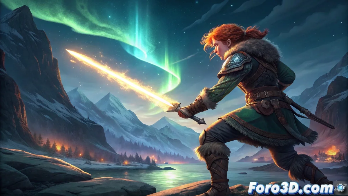 Portada oficial de Ys X: Proud Nordics mostrando al protagonista Adol Christin en un entorno nórdico nevado con efectos de partículas y luces dinámicas