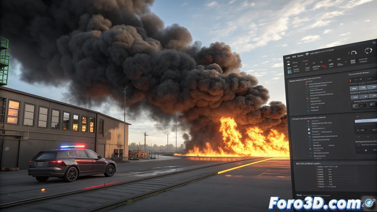 Interfaz de ZibraVDB mostrando simulaciones de humo y fuego en formato VDB con integracion en motores de render y pipelines 3D