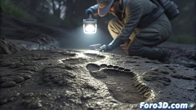 Análisis forense 3D de huellas plantares en barro