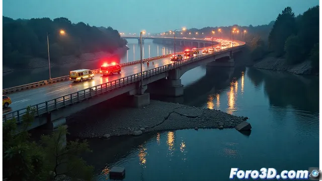 Investigación forense del colapso del puente Silver Creek con tecnología 3D