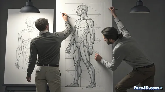 El cadáver exquisito tridimensional para dominar la perspectiva