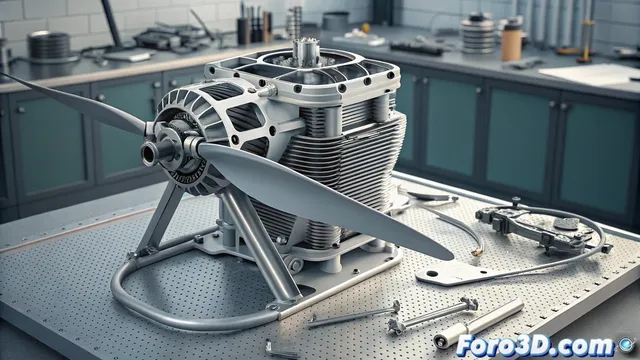 Beehive 3D fabrica un motor de hidrógeno para drones con impresión 3D de metal