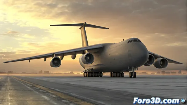 Modelar el C-5M Super Galaxy en 3D: guía de características