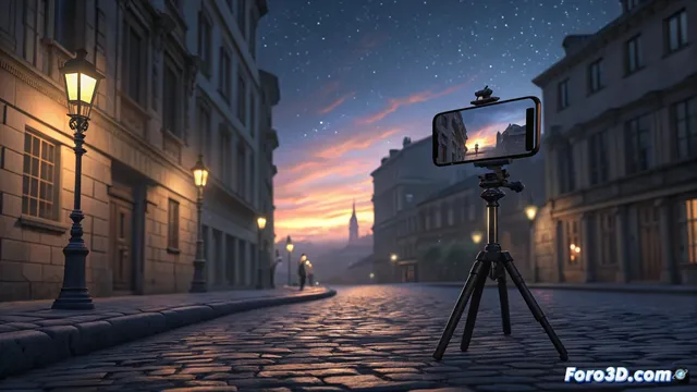 Capturar la luz del crepúsculo con un teléfono móvil