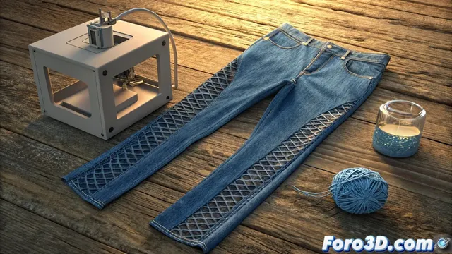 Danit Peleg presenta vaqueros impresos en 3D con residuos textiles reciclados