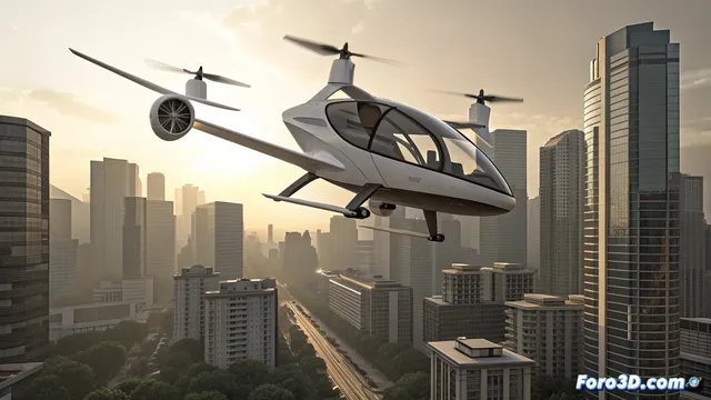 Ehang presenta su nuevo vehículo aéreo VT-35 en Hefei