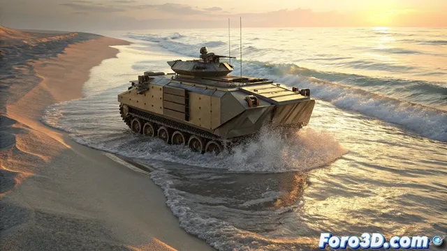 El AAV-7: vehículo anfibio de asalto para infantería de marina