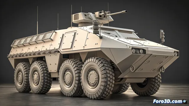 El blindado Piranha: un vehículo modular para modelar en 3D