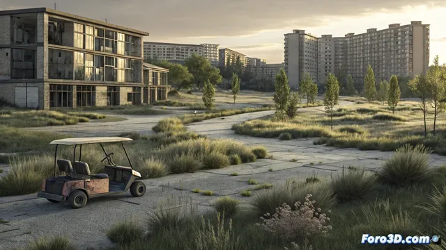El antiguo campo de golf de Chamberí permanece abandonado en Madrid
