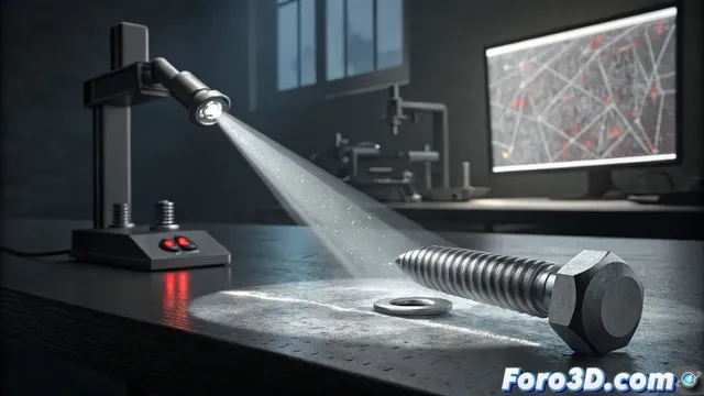 El escáner 3d descubre un tornillo de sabotaje industrial