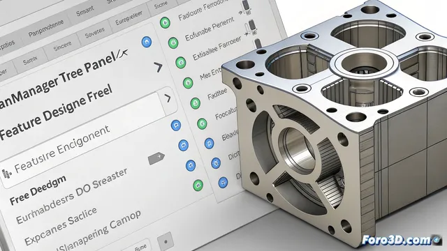 El FeatureManager Design Tree en SolidWorks: centro de control del modelado