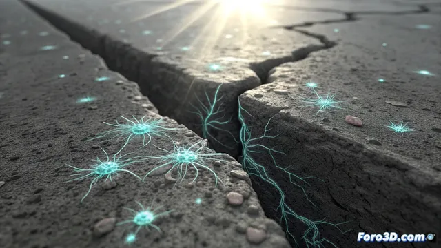 El hormigón vivo se repara con cianobacterias