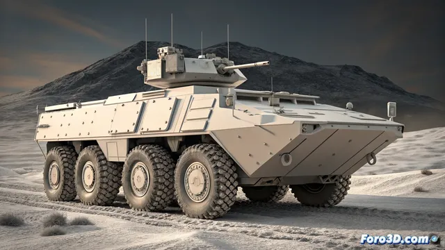 El Patria AMV: un vehículo modular 8x8 para modelar en 3D