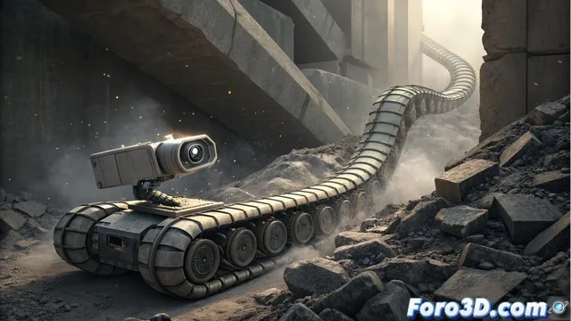 El robot serpiente de CMU busca supervivientes en escombros