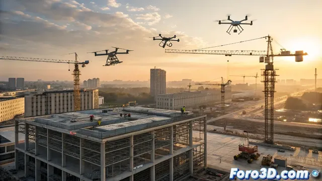 Los enjambres de drones autónomos revolucionan la construcción y cartografía