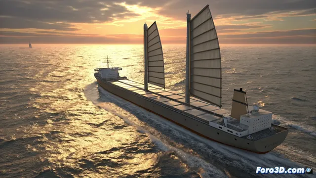 Estados Unidos diseña un buque de carga autónomo con alas rígidas