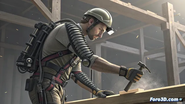 Exomjolnir, el exoesqueleto pasivo que asiste a los trabajadores de la construcción