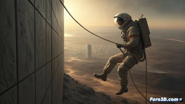 Reinterpretación distópica del paseo espacial de Leónov