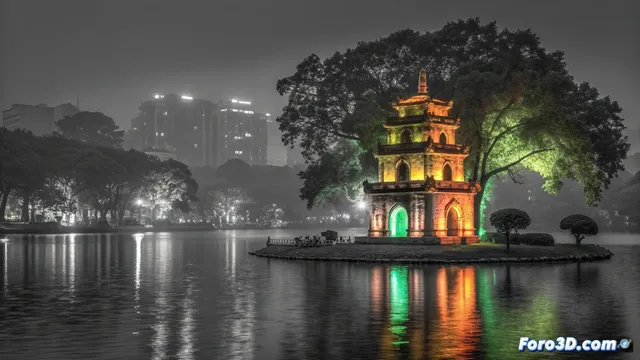 Hanoi ilumina el lago Hoan Kiem y la torre de la tortuga con un nuevo sistema de luces