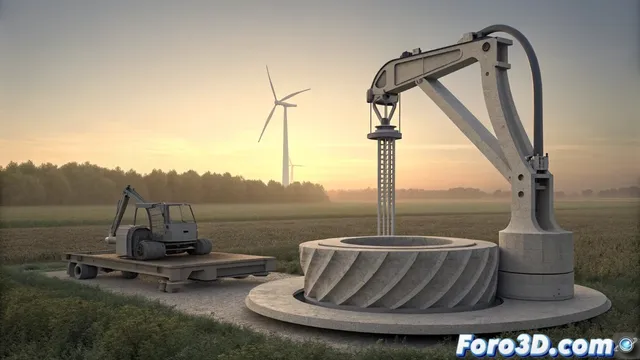 General electric revoluciona la energia eolica con impresion 3d de bases de hormigon