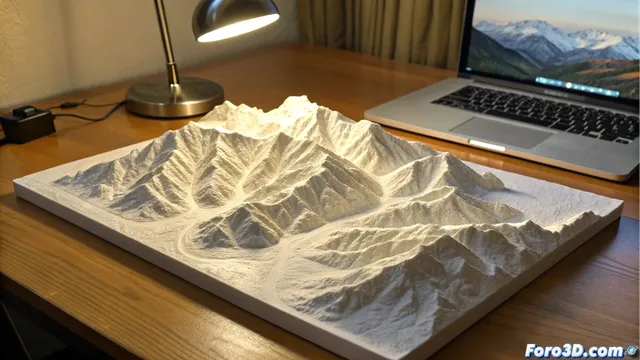 Imprime un mapa topográfico tridimensional de tus lugares favoritos