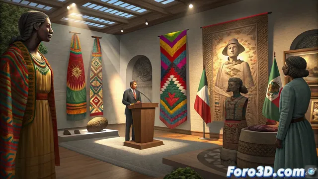 Inauguración de la muestra sobre mujeres indígenas mexicanas por Ernest Urtasun