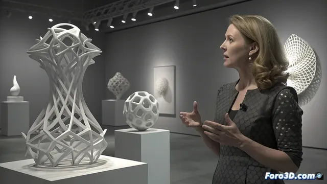 La artista Michelle Larsen señala que el arte escultórico impreso en 3d será una tendencia clave en 2026