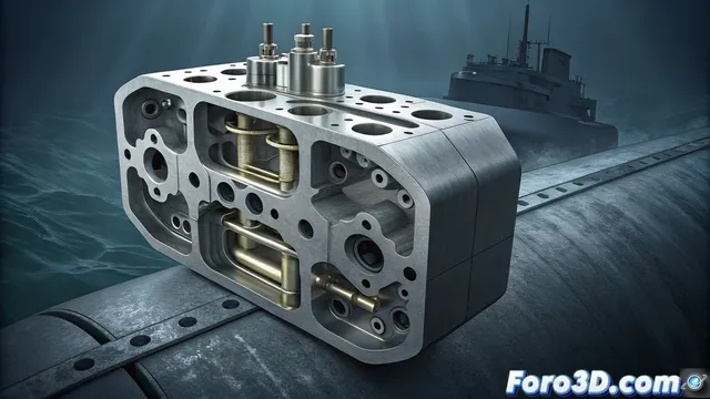 La fabricación aditiva revoluciona los sistemas hidráulicos para submarinos