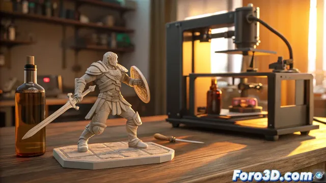 Impresión 3D con resina para personalizar miniaturas de rol y escenarios