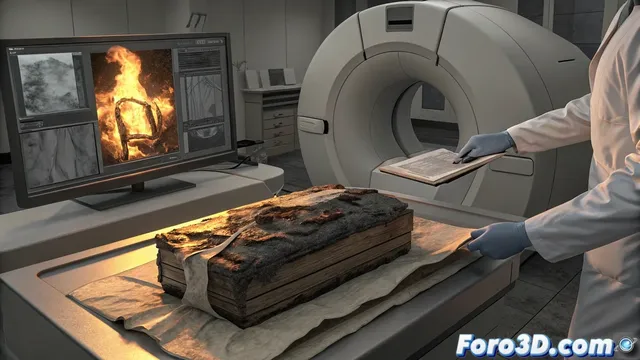 La policía reconstruye documentos quemados con tomografía computarizada